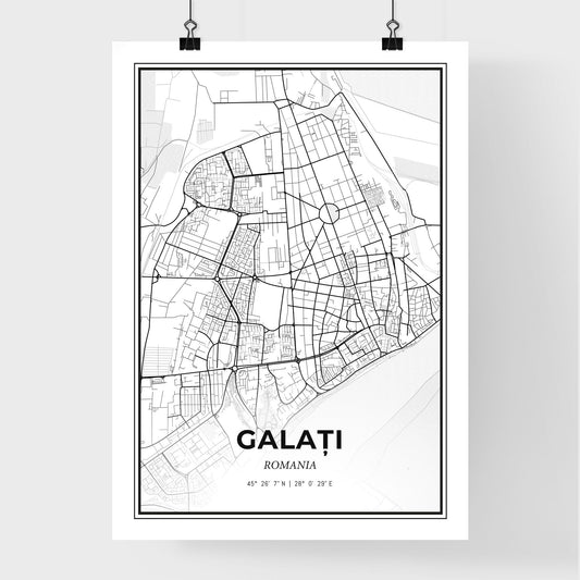 Galați Romania - Premium City Map Poster
