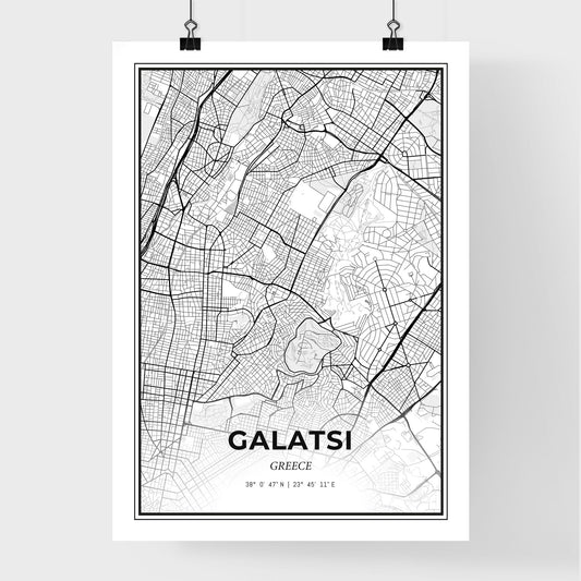 Galatsi Greece - Premium City Map Poster