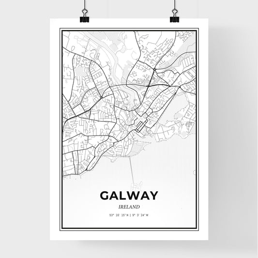 Galway Ireland - Premium City Map Poster