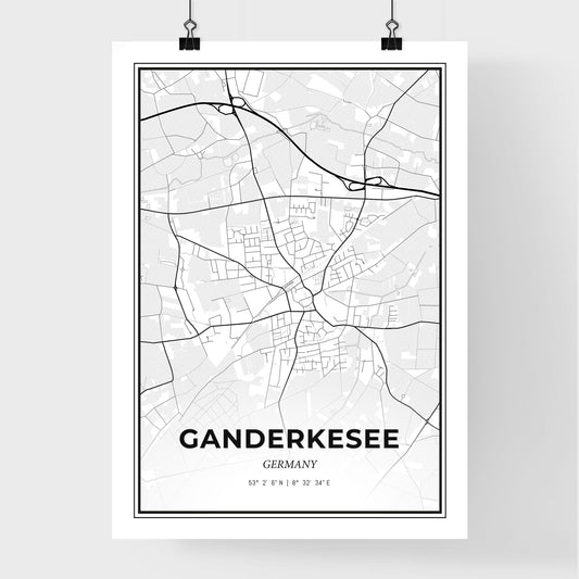 Ganderkesee Germany - Premium City Map Poster