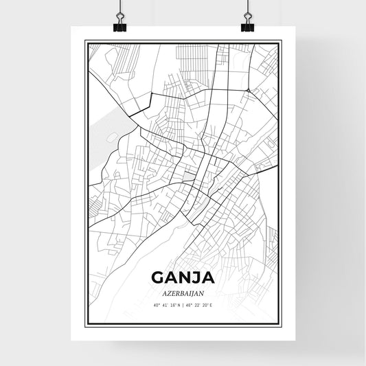 Ganja Azerbaijan - Premium City Map Poster