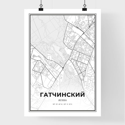 Gatchina Russia - Premium City Map Poster