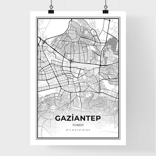 Gaziantep Turkey - Premium City Map Poster