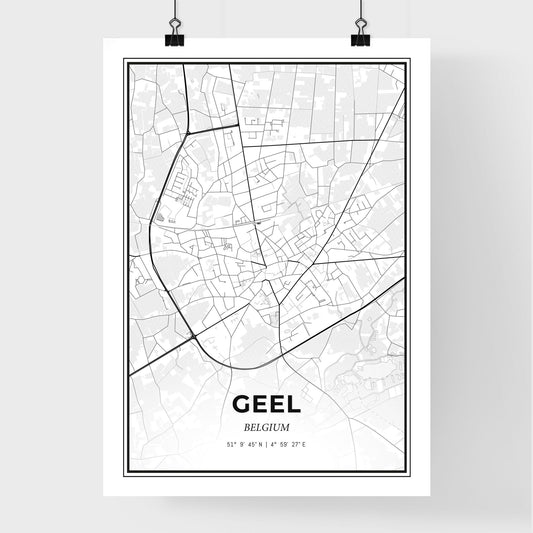 Geel Belgium - Premium City Map Poster