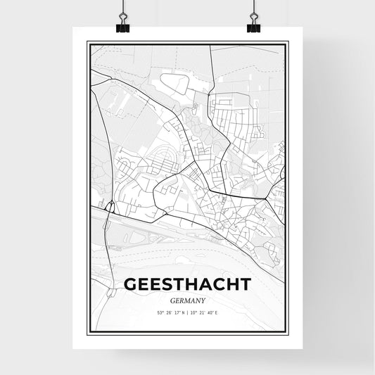 Geesthacht Germany - Premium City Map Poster
