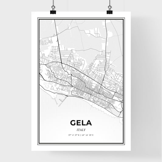 Gela Italy - Premium City Map Poster