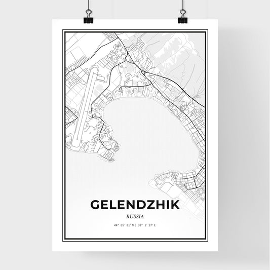 Gelendzhik Russia - Premium City Map Poster