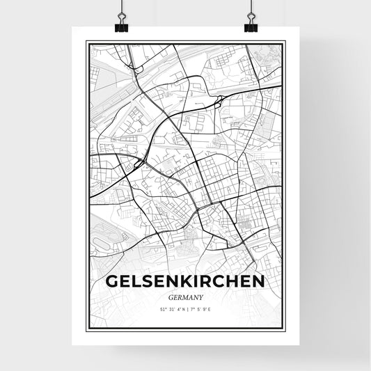 Gelsenkirchen Germany - Premium City Map Poster