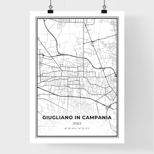 Giugliano in Campania Italy - Premium City Map Poster