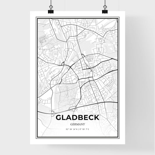Gladbeck Germany - Premium City Map Poster