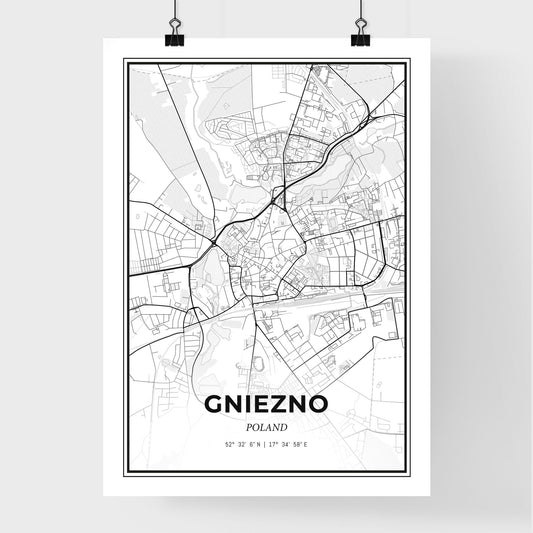 Gniezno Poland - Premium City Map Poster