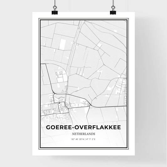 Goeree-Overflakkee Netherlands - Premium City Map Poster