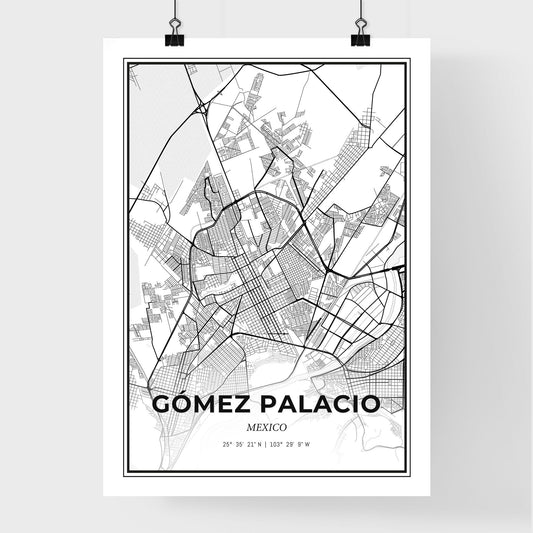Gómez Palacio Mexico - Premium City Map Poster