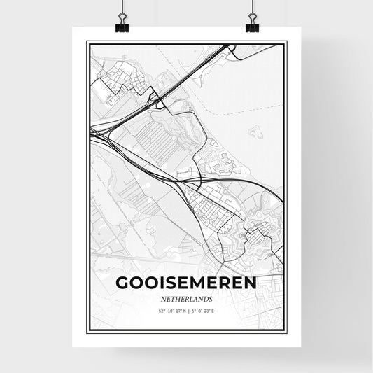 Gooise Meren Netherlands - Premium City Map Poster