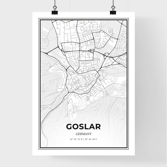 Goslar Germany - Premium City Map Poster