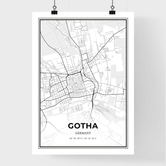 Gotha Germany - Premium City Map Poster