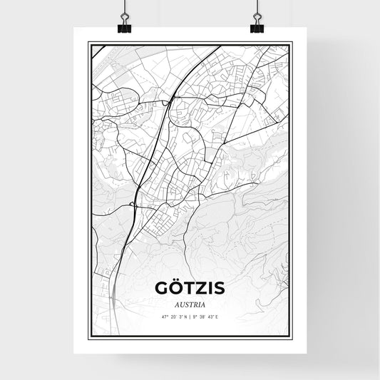 Götzis Austria - Premium City Map Poster