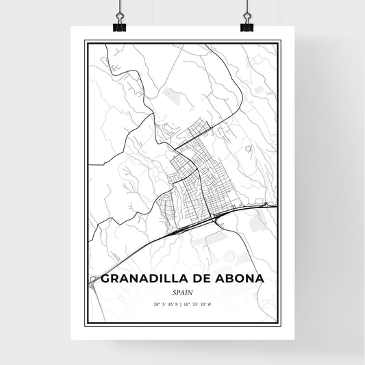 Granadilla de Abona Spain - Premium City Map Poster