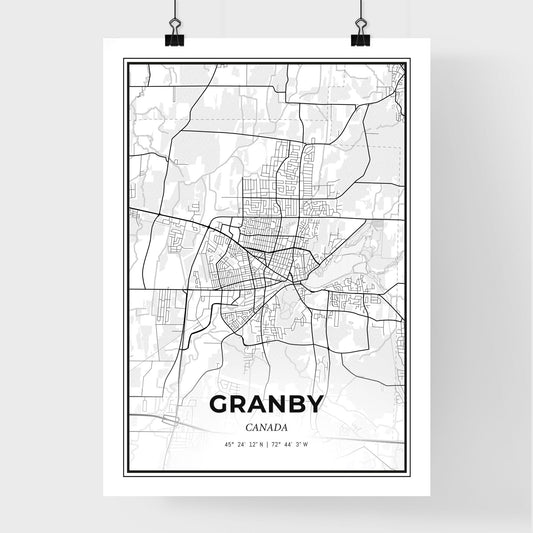 Granby Canada - Premium City Map Poster