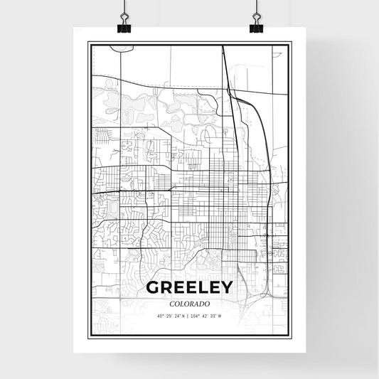 Greeley Colorado - Premium City Map Poster