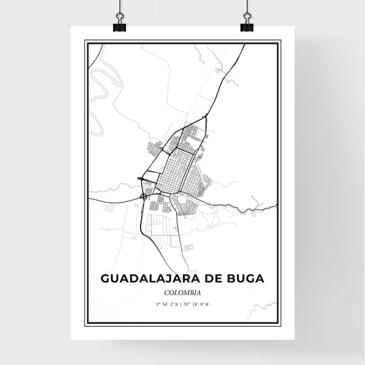 Guadalajara de Buga Colombia - Premium City Map Poster