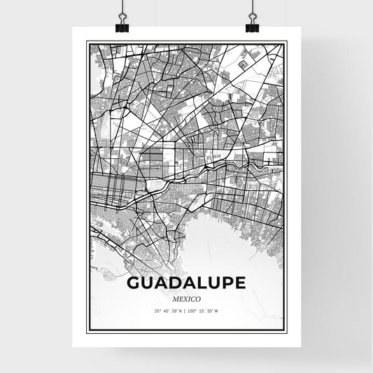 Guadalupe Mexico - Premium City Map Poster