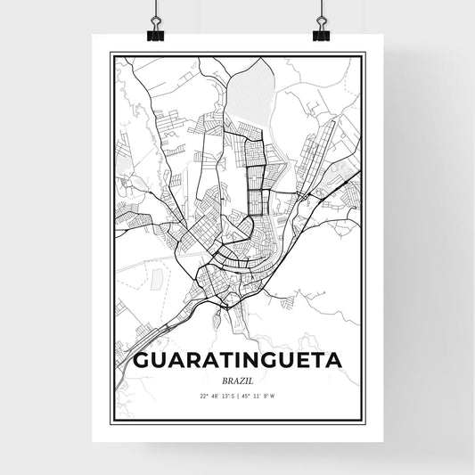Guaratingueta Brazil - Premium City Map Poster
