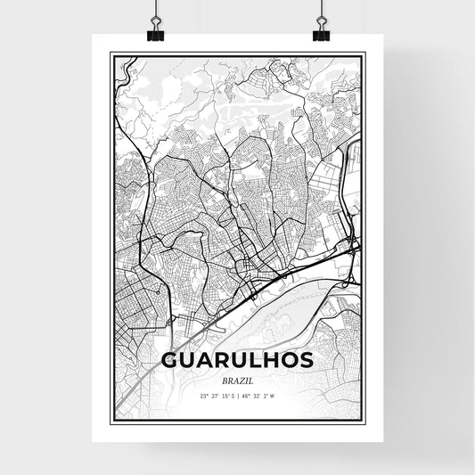 Guarulhos Brazil - Premium City Map Poster