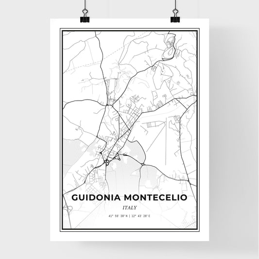 Guidonia Montecelio Italy - Premium City Map Poster