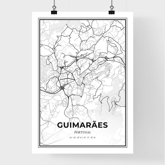 Guimarães Portugal - Premium City Map Poster