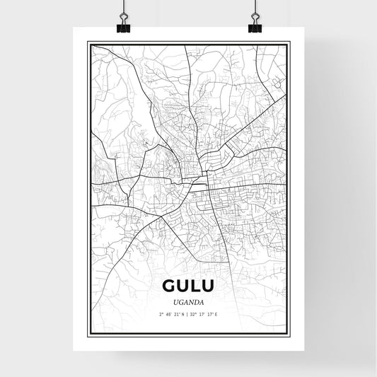 Gulu Uganda - Premium City Map Poster