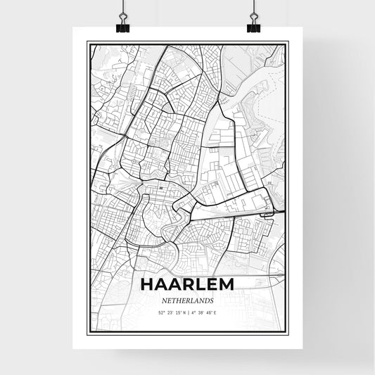Haarlem Netherlands - Premium City Map Poster