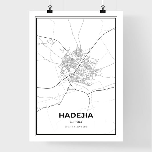 Hadejia Nigeria - Premium City Map Poster
