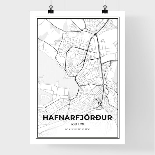 Hafnarfjörður Iceland - Premium City Map Poster