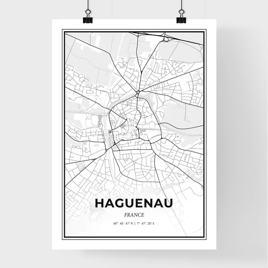 Haguenau France - Premium City Map Poster