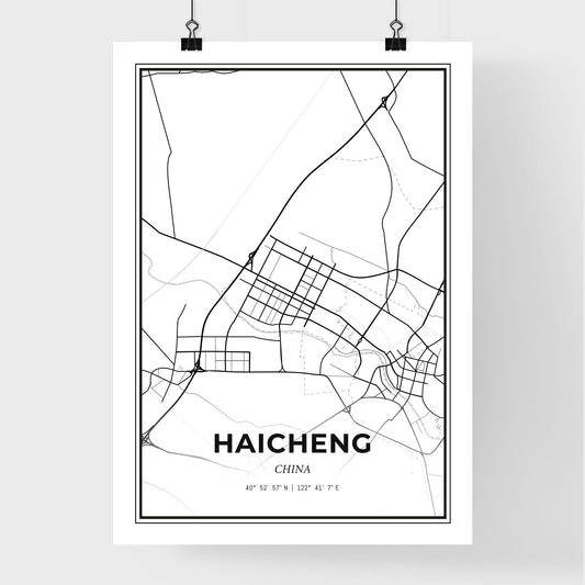 Haicheng China - Premium City Map Poster