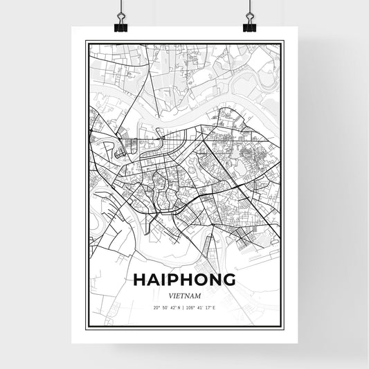 Haiphong Vietnam - Premium City Map Poster