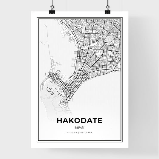 Hakodate Japan - Premium City Map Poster