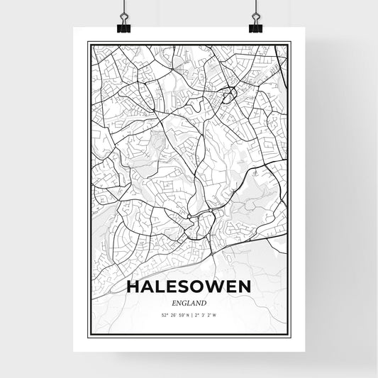 Halesowen England - Premium City Map Poster