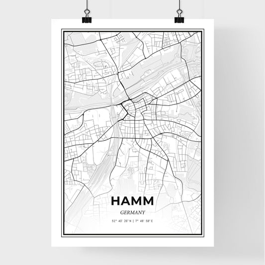 Hamm Germany - Premium City Map Poster