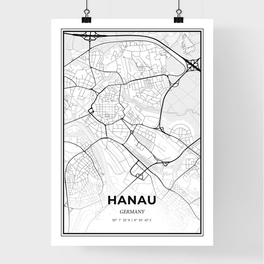 Hanau Germany - Premium City Map Poster