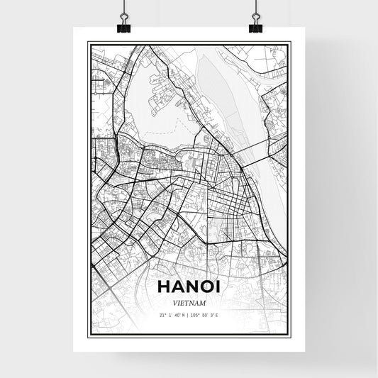 Hanoi Vietnam - Premium City Map Poster