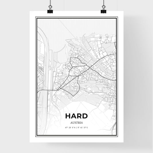 Hard Austria - Premium City Map Poster