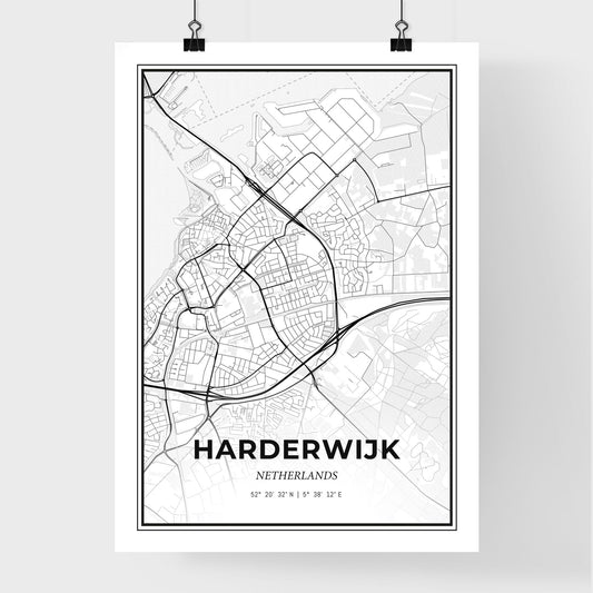 Harderwijk Netherlands - Premium City Map Poster