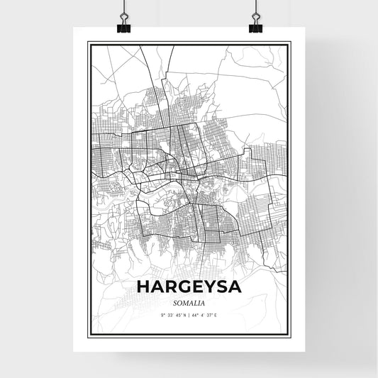 Hargeysa Somalia - Premium City Map Poster