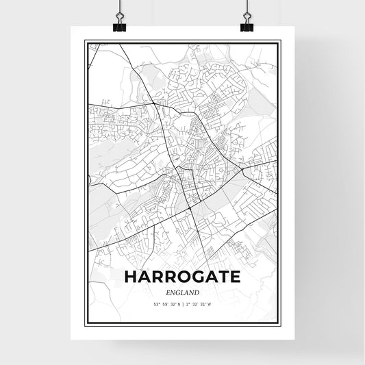 Harrogate England - Premium City Map Poster