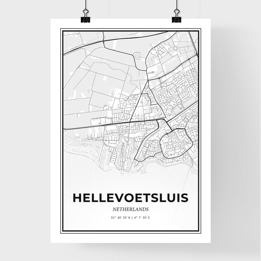 Hellevoetsluis Netherlands - Premium City Map Poster