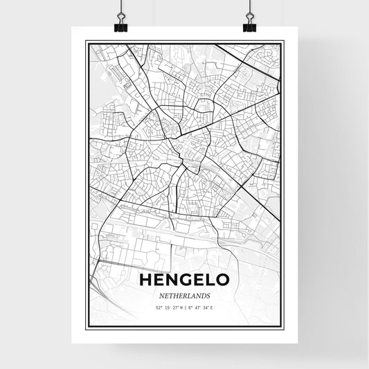 Hengelo Netherlands - Premium City Map Poster