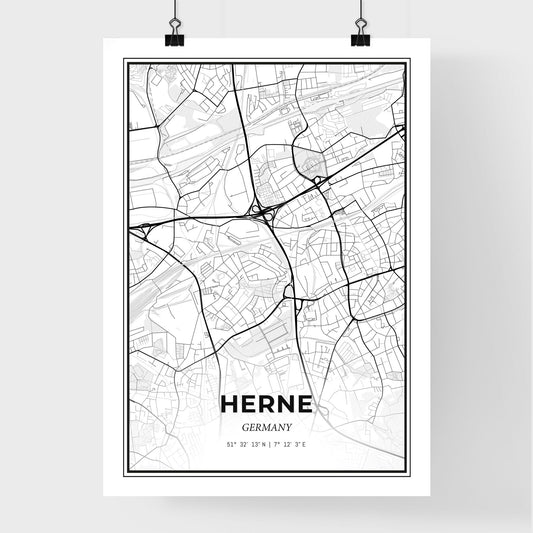 Herne Germany - Premium City Map Poster