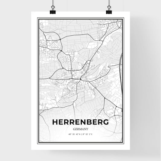 Herrenberg Germany - Premium City Map Poster